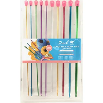 Nástroj na niť a příze Sada dlouhých háčků na tuniské háčkování (Sada dlouhých háčků na tuniské háčkování)
