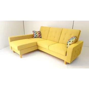 Sedací souprava Sedací souprava rohová Retro 220x168cm žlutá Levá strana