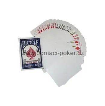 Poker karty Bicycle gaff Blank back - bílý rub, červená krabička