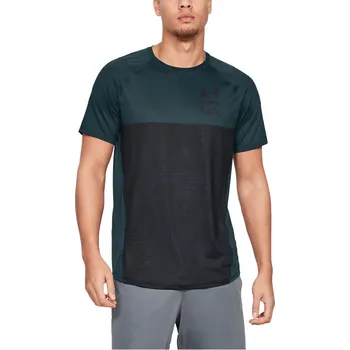 Pánské tričko Under Armour MK-1 Colorblock SS černé/zelené