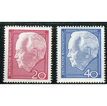 Poštovní známka (1967) MiNr. 542 - 543 ** - Německo - Heinrich Lübke (II.)
