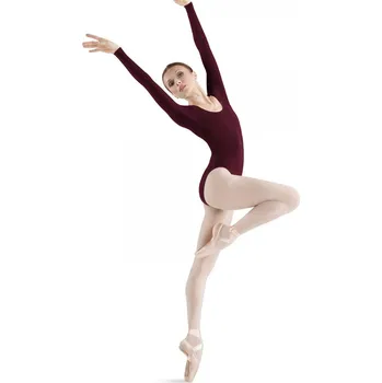 Body Bloch,Baletní dres s dlouhým rukávem Premier L5409, vínová L