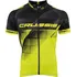 cyklistický dres CRUSSIS Cyklistický dres CSW-046 černý/žlutý fluo