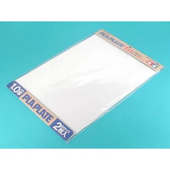 Plastikový model Plastová deska Tamiya tl. 1,0 mm, B4, bílá (2 ks)