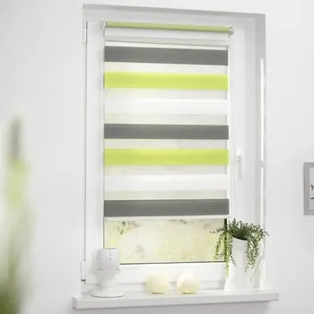 Roleta Den a Noc zeleno-antracitovo-šedá 110x150 cm