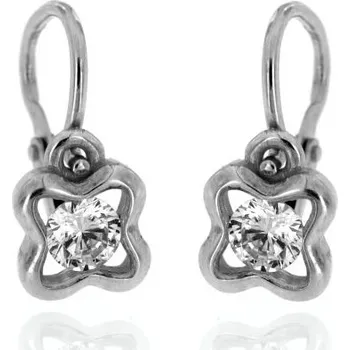 Náušnice Zlatnictví U Kostela Dětské zlaté náušnice bílé kytičky 0936 347259023