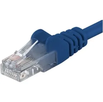 PremiumCord Patch kabel UTP RJ45-RJ45 CAT6 0.25m modrá