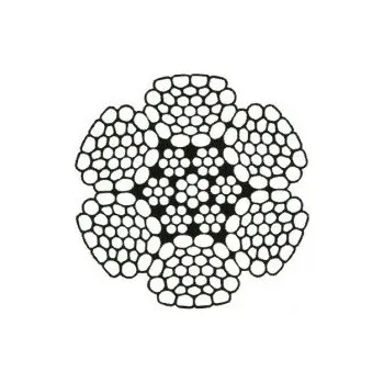 Lany Ztvárněné lano K6x26WS - IWRC Lano - průměr: 12 mm, Provedení: Holé, Ztvárnění: Super