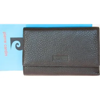 Peněženka Černohnědá kožená peněženka Pierre Cardin z kvalitní kůže se strukturou