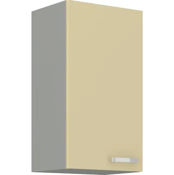 Kuchyňská skříňka Horní skříňka KARMEN krémový lesk / šedá 40 G-72 1F