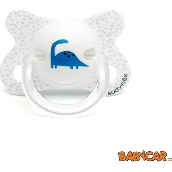 SUAVINÉX latexový dudlík ANATOMICKÝ FUSION -2-4m, 1ks Dino/Bílá