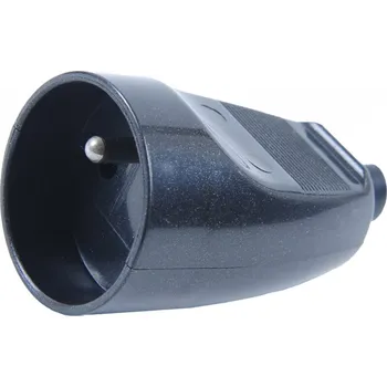 Elektrická zásuvka Spojovací zásuvka zemnící Černá