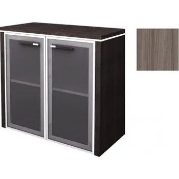 Koupelnový nábytek Skříňka nízká Lorenc 2D 80cm - driftwood/sklo