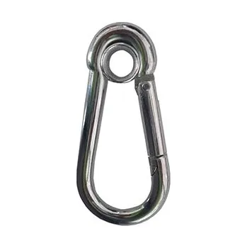 Nerezová karabina s okem Velikost karabiny: 60 x 6