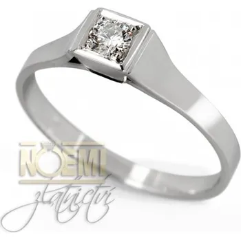 Prsten Prsten s diamantem z bílého zlata BP0040 + DÁREK ZDARMA