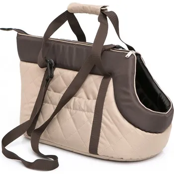 Taška pro psa a kočku DOGGY Taška pro psa cestovní - béžová s hnědou VELIKOST: Pro mini psa (vel. R1) - 42 x 20 cm