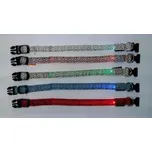 Obojek nylon LED SVĚTELNÝ ZDROJ - BÍLÝ velikost XL