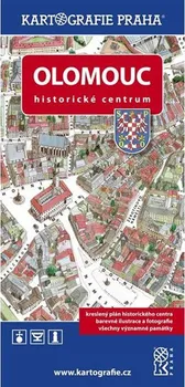 Olomouc historické centrum: kreslený plán města - Kartografie Praha (2015)