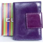 Kožená fialová, leskle fóliovaná peněženka Ellini