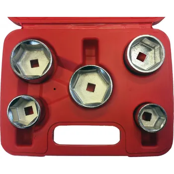 Olejový filtr Hlavice s nízkým profilem na olejové filtry, 24 - 27 - 32 - 36 - 38 mm sada 5 dílů, Welzh (Welzh Werkzeug)