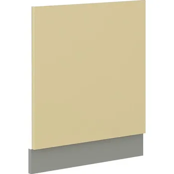 Kuchyňská skříňka Dvířka na myčku KARMEN krémový lesk / šedá ZM 570x596