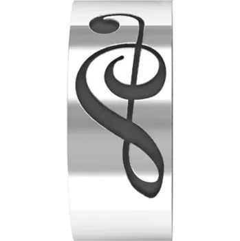 Prsten Prstýnek houslový klíč (ocel) (Prsten houslový klíč)