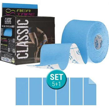 Tejpovací páska REA TAPE Classic modrý set 5 + 1 zdarma