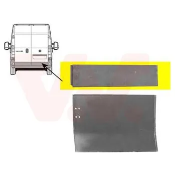 Auto zrcátko Zadní dveře VAN WEZEL 1747150