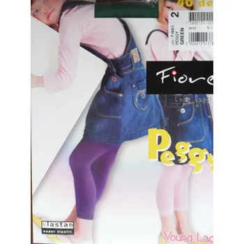 PEGGY 40den-leginy dětské FIORE plum-švestkově modrá (dětské dlouhé barevné leginy)