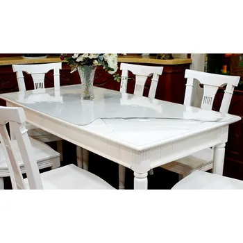 Stolování Mekke sklo Ubrus na stůl z měkkého skla 58x107 cm Průhledná lesklá folie