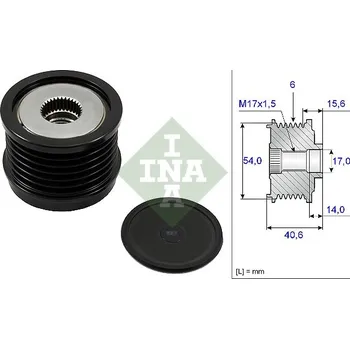 Alternátor Předstihová spojka INA 535 0230 10