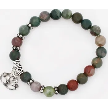 Souprava šperků Náramek achát jaspis a lotos