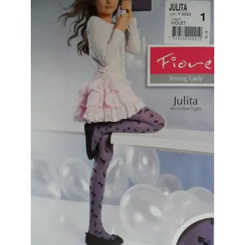 JULITA 40den-punčochové kalhoty FIORE jeans-modré 128-134