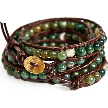 Souprava šperků Náramek zelený achát