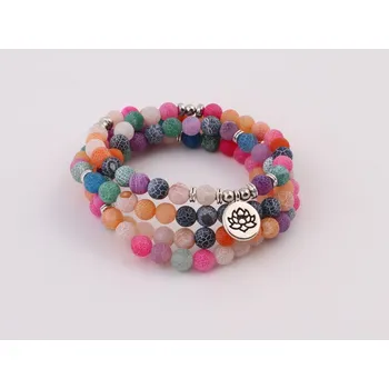 Souprava šperků Náramek Lotosový květ achát