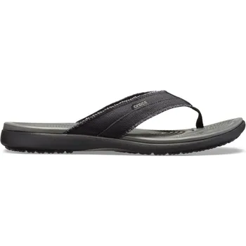 Pánské žabky Crocs Santa Cruz Canvas Flip M Black/Slate Grey