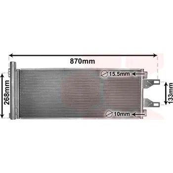 Ventilátor topení a klimatizace Kondenzátor klimatizace VAN WEZEL 09005248