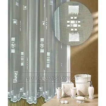 Záclona Záclona kusová Kostičky výška 250cm, délka 400cm bílá