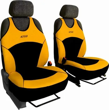 Potah sedadla Sixtol Active Sport Alcantara na dvě sedadla žluté