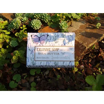 Mýdlo levandule-online.cz Luxusní mýdlo s bambuckým máslem a silicí levandule 170g