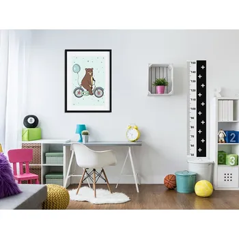 Pastelowe Love Nálepka na zeď - dětský metr křížky barva: černá