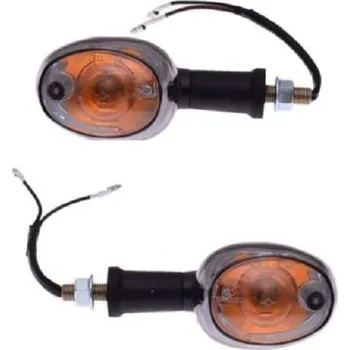 Osvětlení pro motocykl sada blinkrů pro skútry a motocykly - kouřové - L+P - CPI, Keeway, Kymco a Rieju