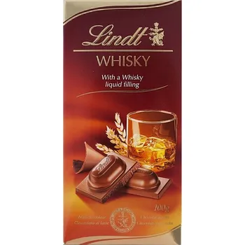 Čokoláda Čokoláda Lindt WHISKY 100 g (mléčná čokoláda s alkoholovou náplní)