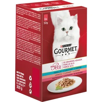 Pro kočku Purina Gourmet Mon Petit tuňák, losos, pstruh 6 x 50 g