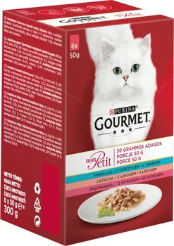 Krmivo pro kočku Purina Gourmet Mon Petit tuňák, losos, pstruh 6 x 50 g