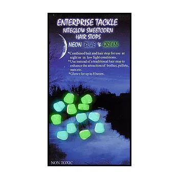 Umělá nástraha Enterprise tackle Plovoucí kukuřice FLUO Hair Stops Neon - 4x zelená, 4x modrá