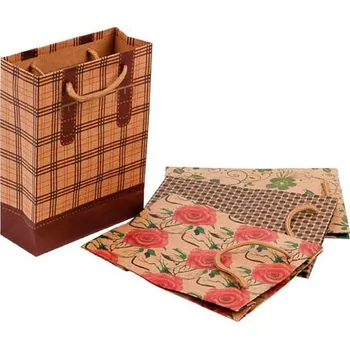 Dárková taška Tašky papírové Craft Ornament - malá / 150 x 60 x 200 mm