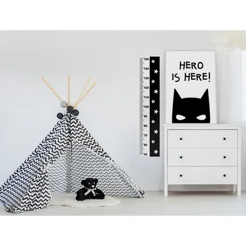 Pastelowe Love Nálepka na zeď - dětský metr hvězdičky barva: černá