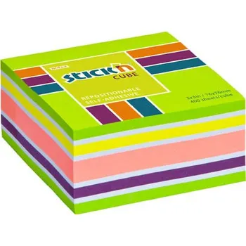 Samolepící bloček Samolepicí bločky Stick´n by Hopax - 76 x 76 mm / 400 lístků / neon mix zelená