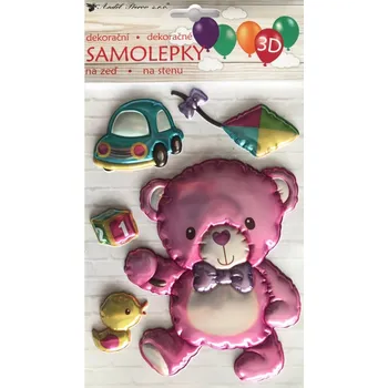 Samolepící dekorace Dětská samolepicí 3D dekorace na stěnu medvídek 10440 / Samolepky pro děti ( 15 x 26 cm ) Room Decor